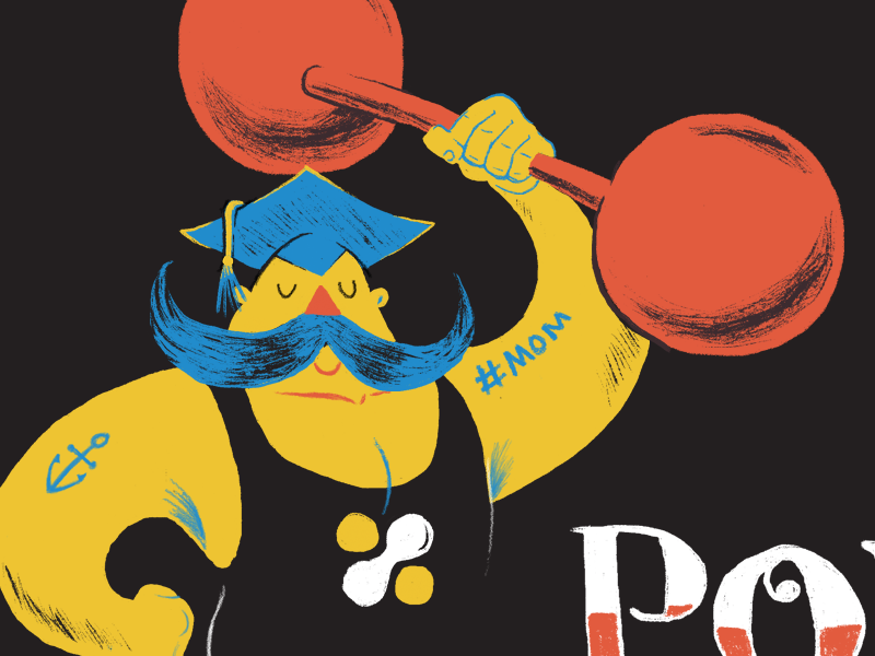 Example of Bodybuilder Illustration WIP