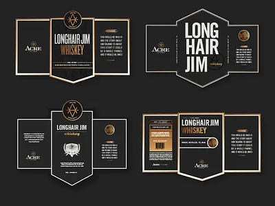Acre Distilling Labels black copper icon label design labels modern type western whiskey whiskey label
