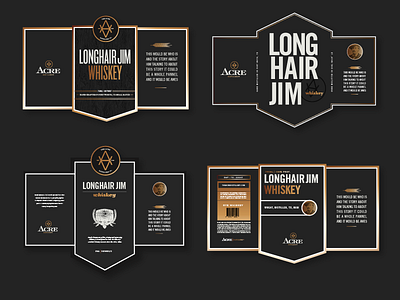 Acre Distilling Labels black copper icon label design labels modern type western whiskey whiskey label