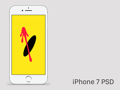 iPhone 7 Silver PSD iphone iphone 7 psd template