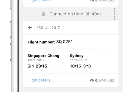 Flight details app flights native travel trips ui