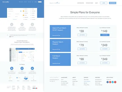 Website Home and Packages Pages buy features header home package screen subscription ui ux