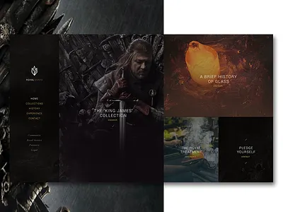 RoyalShard glass production glass website graphic design web design website design