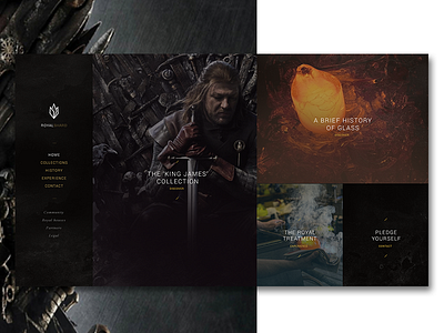 RoyalShard glass production glass website graphic design web design website design