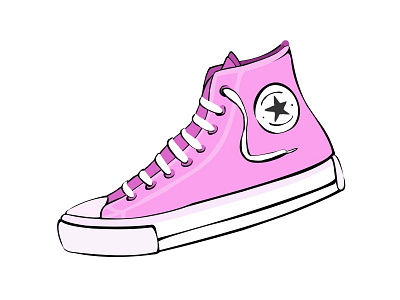 Sneakerss accessories allstar convers draw fashion icon illustration modern old sandal shoes snickers sport