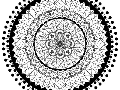 Leafy Mandala belief circle culture faith indian pattern leaf life madala mandala art mandala pattern pattern religious