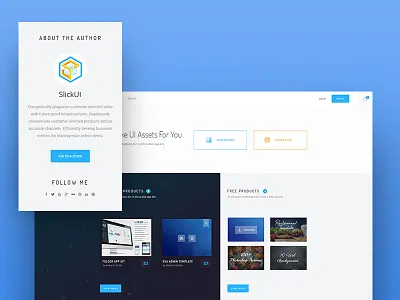 Slickui landing page clean landing page minimalistic product page simple ui visual design web