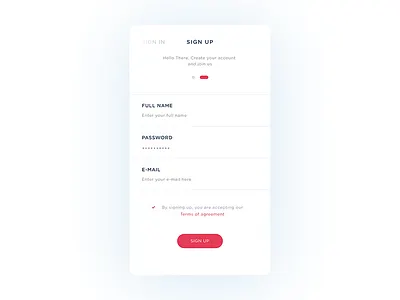 Sign up #1 Daily UI challenge app color daily dailyui design flat log in sign in sign up ui user interface