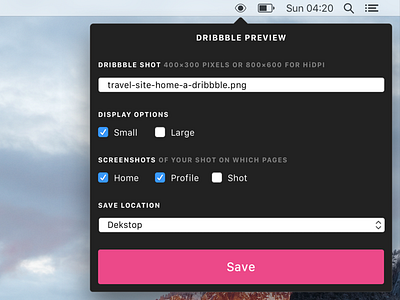 Dribbble Preview Mac App app design dribbble el capitan mac os x preview product screenshot shot ui upload