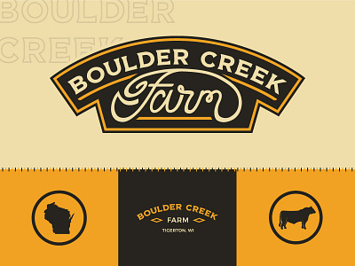 More BCF brand farm illustration logo mark script wisconsin