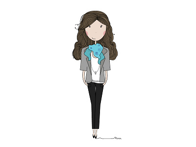 Mounia character delicate design illustration persona