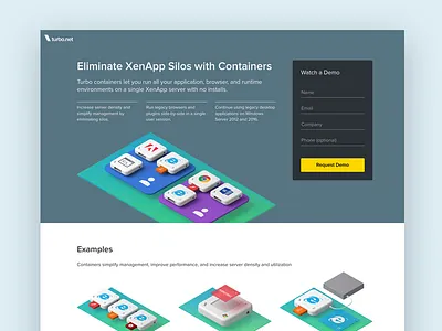 Turbo.net Landing Page ui ux web webdesign website
