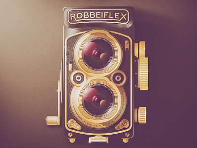 Classic Camera No.2 camera classic film gold retro rolleiflex san diego skeuomorphic skeuomorphism vintage