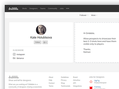 Help prospects dribbble idea invite kalman magyari prospects redesign system