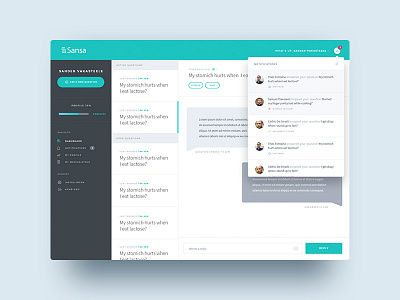 Notification Dropdown design dropdown medical notificatio platform ui ux