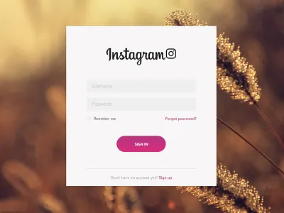 Sign in form login sign in ui
