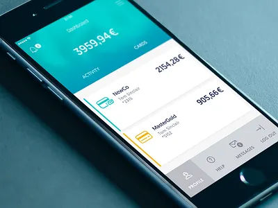 Bank App Profile app bank banking cards credit profile ui