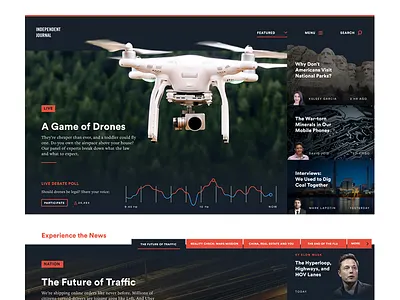 Independent Journal Alternate Take article design layout magazine news tech ui ux website