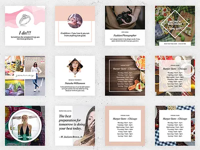 Gorgeous Social Media Creative Pack business creative instagram mock up social media start up template