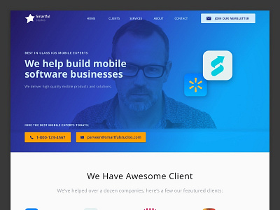 Smartful Studios landing page company profile landing page ui user interface ux web design