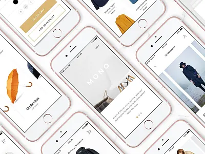 Mono UI Kit app design ecommerce iphone mobile photoshop sketch template ui kit