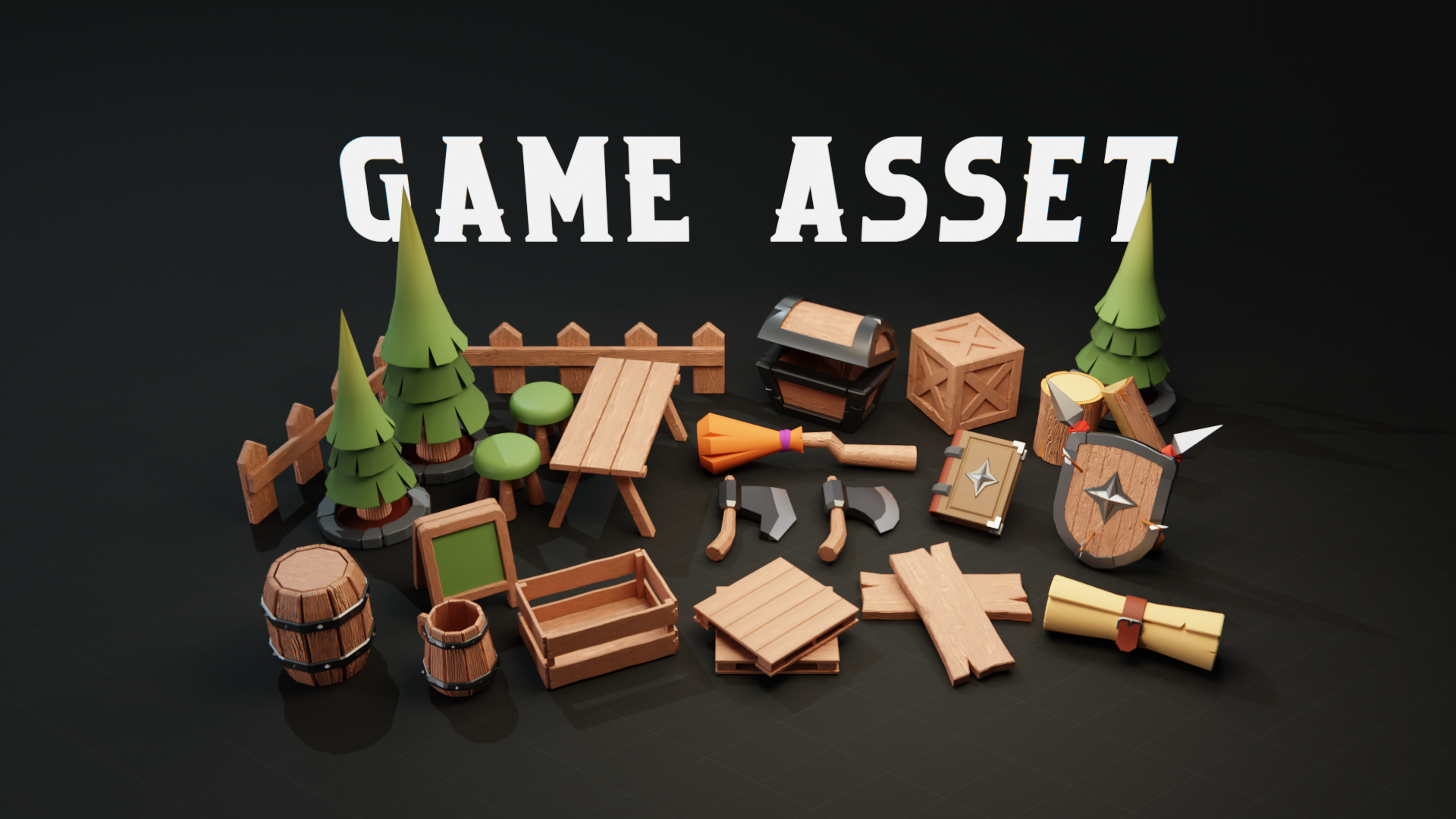 3D Game Asset 3d 3d model blender game game asset icon illustration low poly medieval render