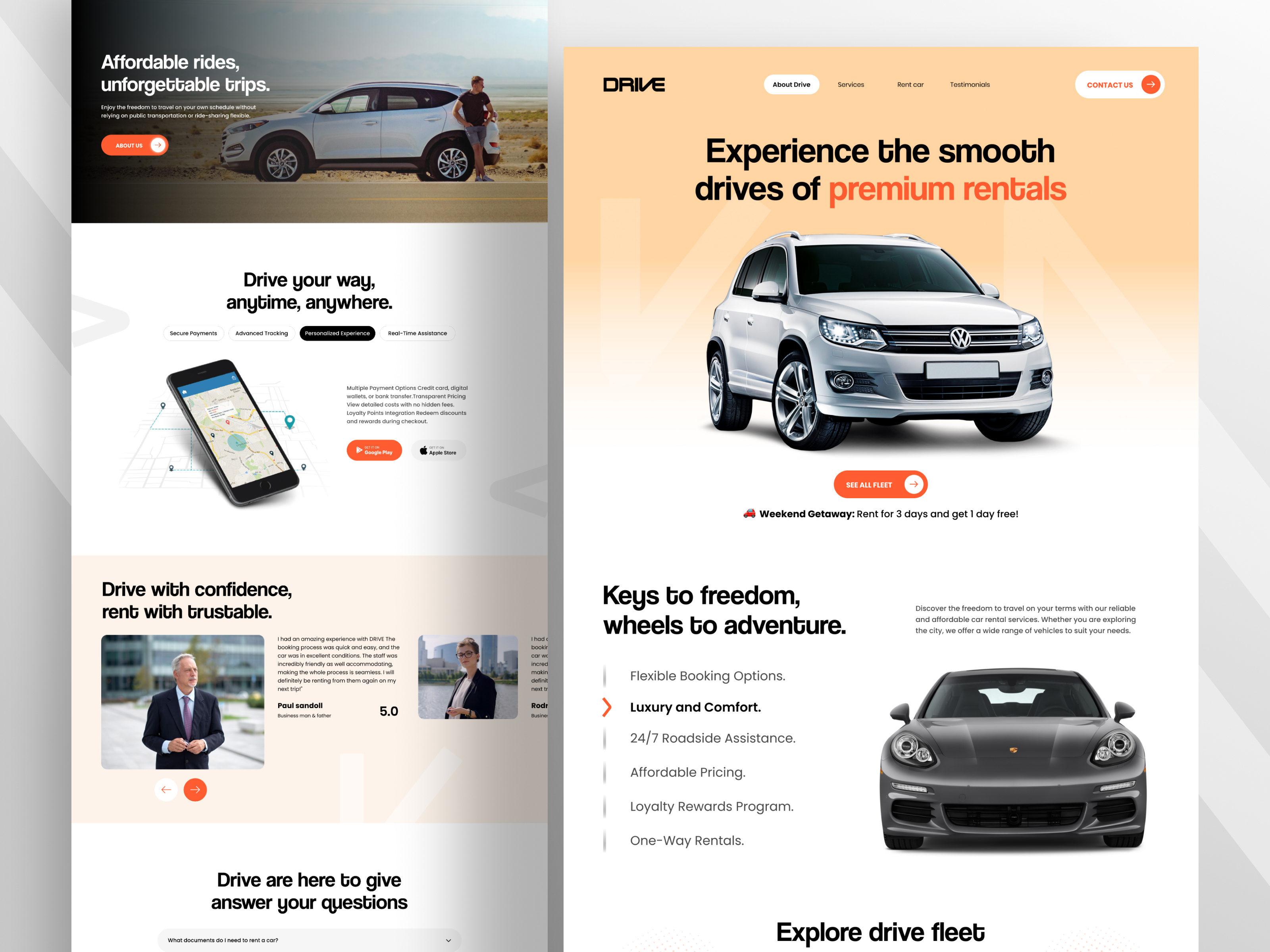 Example of Responsive Landing Page / UI UX Design