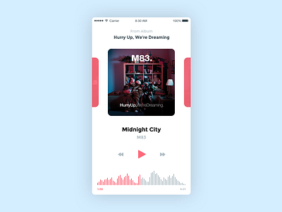 Daily UI - 009 009 app challenge daily dailyui ios mobile music player ui
