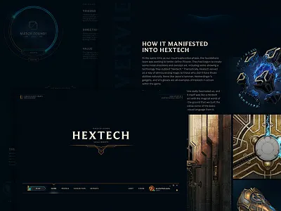 Hextech Overview layout league legends typography ui