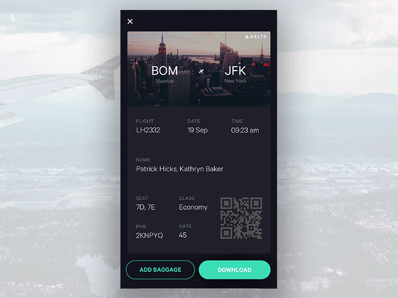 Flight Seat Selection animation app dark flight gif interaction ios minimal seat simple ui ux
