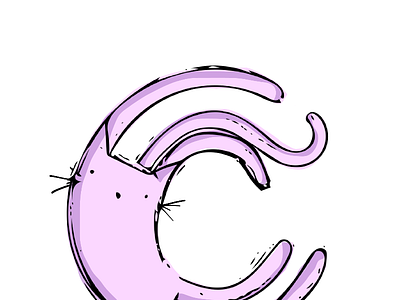 C is for Cat c cat cats lock letters type typography