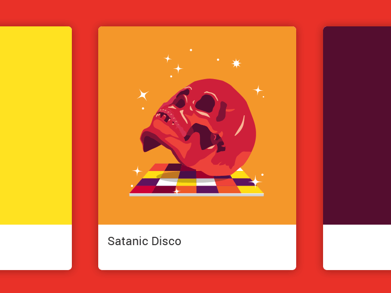 Skull 5 - 31 Days of Skulls 31daysofskulls demon disco google halloween illustration music play red satanic skull