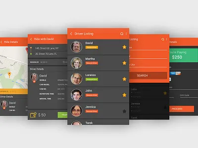 'Taksi' Carpool App app cab detail ios mobile ride taxi travel ui ux