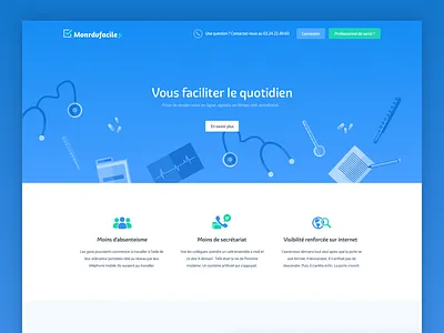 Medical landing page health landing web app