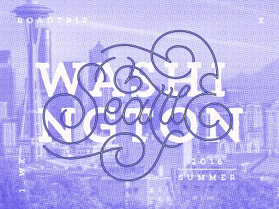 Seattle Type Exploration branding country curve hand illustrator lettering logo map script travel vector