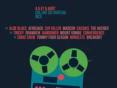 AXE BOAT FESTIVAL 03 concert electro festival illustration music poster