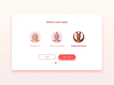 Daily UI #064 - Select User Type daily dailyui minimal pokemon rank skill type ui user ux
