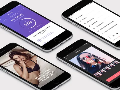 Etam - iOS App clean elegant etam fashion feminine ios app minimal mobile photo rewards shop ui