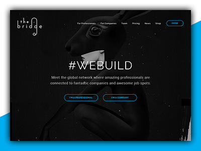 The Bridge Landing Page bridge companies creative jobs landing mobile page platform responsive ui ux web