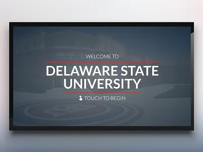 Delaware State Digital Signage college delaware digital signage donors events news touch screen university