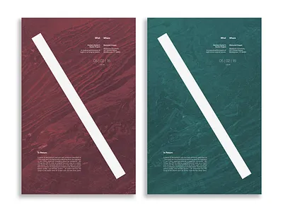 Senior Project Posters album electronic in return live marble minimal music poster red slash university wesleyan