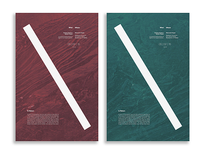 Senior Project Posters album electronic in return live marble minimal music poster red slash university wesleyan