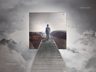 NØT A BR\\DGE 3d color dark geometric grain mountains noise perspective photo manipulation photoshop surreal texture