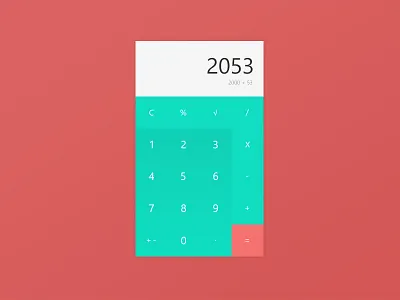 Calculator 004 calculator dailyui flat ui