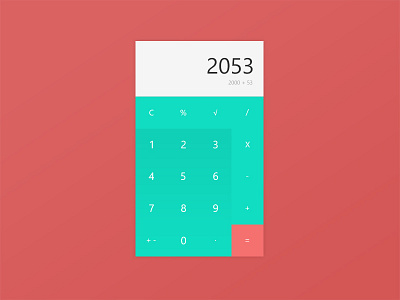 Calculator 004 calculator dailyui flat ui