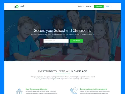 gopad website homepage quovantis website design