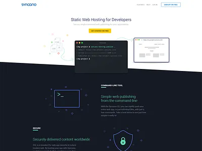 Syncano hosting files hosting landing static syncano