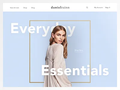 E-commerce Homepage ecom ecommerce fashion home landing shop store ui web website