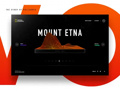 Main Menu 3d earth education experience geology gradient interactive microsite science terrain vivid volcanoes