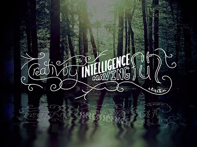 A. Einstein's Quote hand lettering illustration illustrator lettering photoshop quote